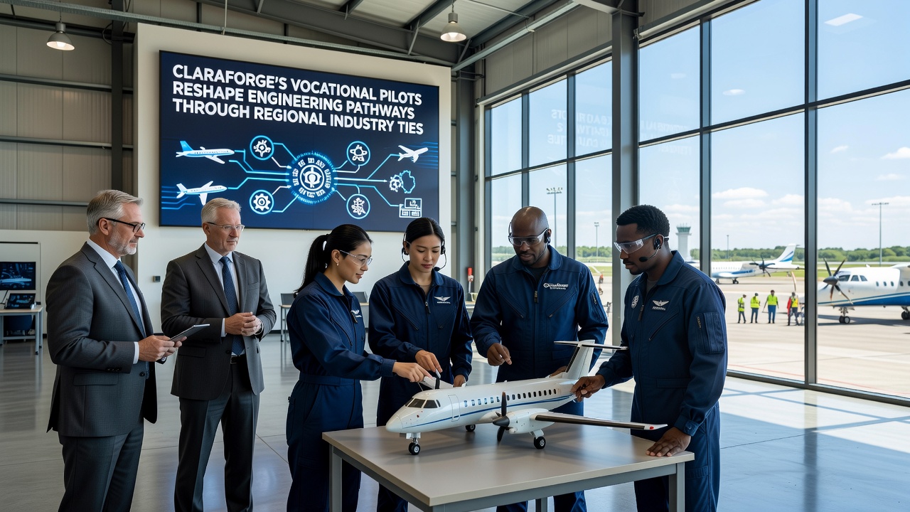 Engineering students in Claraforge vocational pilot conducting equipment calibration during a regional industry placement